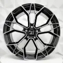 RIN 17X7.5 5-112 R1 SPORT VLF05 BLACK MACHINE FACE ET38 CB66.56