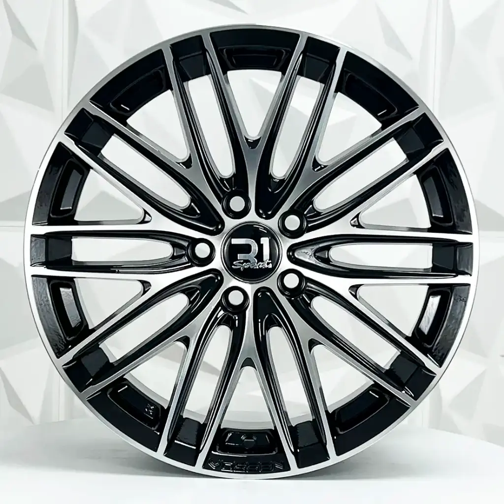 RIN 16X7 5-112 R1 SPORT 615 BLACK MACHINE FACE ET38 CB73.1