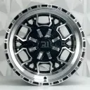 RIN 15X8 6-139.7 R1 SPORT JWC267 BLACK MACHINE FACE MACHINE LIP ET-10 CB110